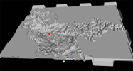 Rendered 3D map of the Los Angeles basin, suitable for haptic exploration with the PHANToM (haptic glove device)