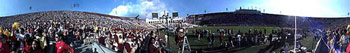 A panoramic image from our camera array taken at the USC Homecoming game at the LA Coliseum.